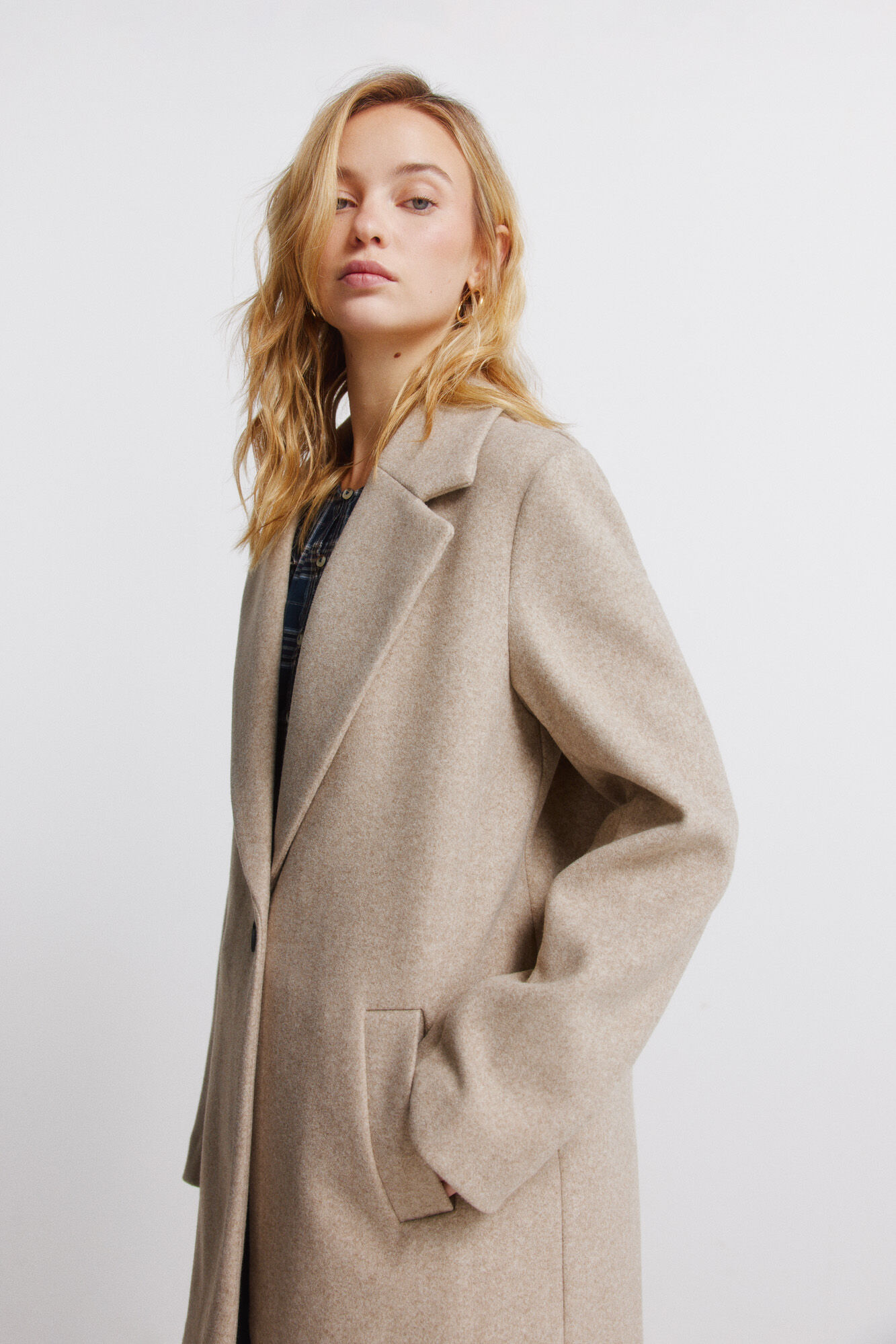 Springfield Abrigo largo bolsillos diagonales