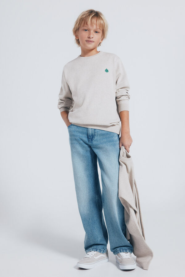 Springfield Kids Camisa básica com cotoveleiras para criança cru