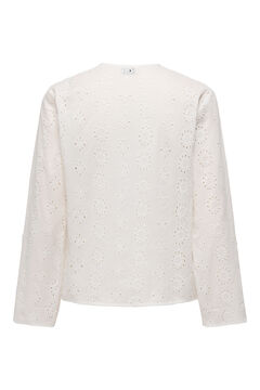 JDY Camisa manga larga troquelada