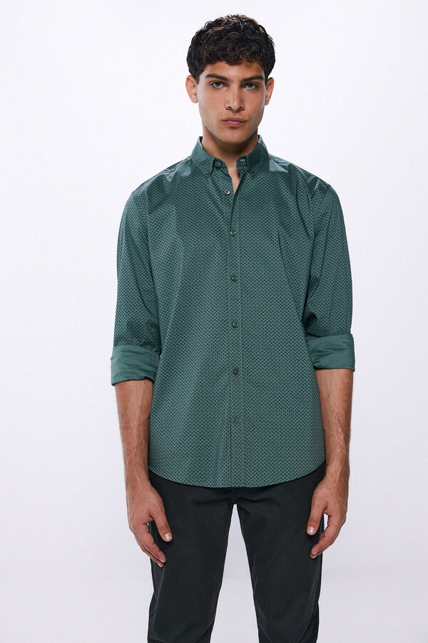 Springfield Chemise popeline vert