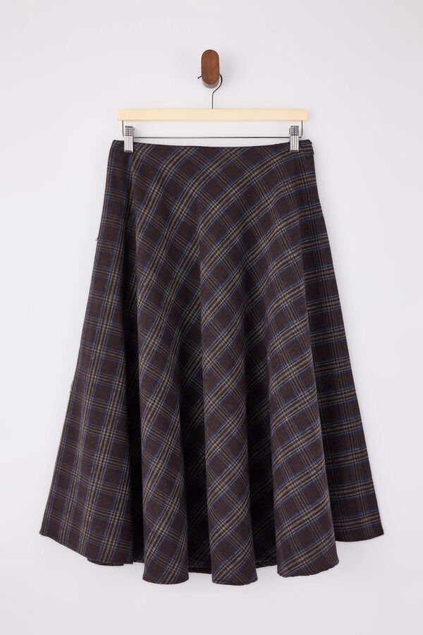 Trendyol Printed fluid long skirt printed