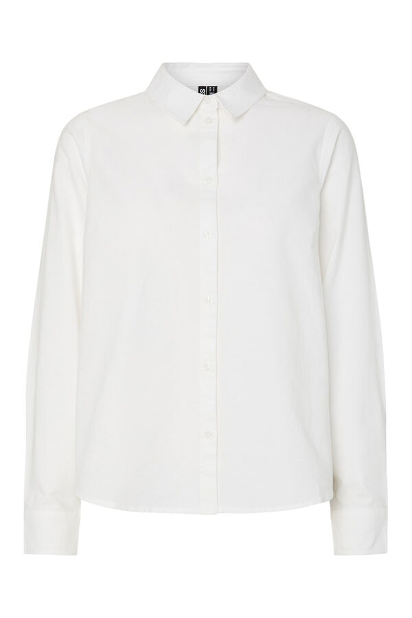 Pieces Oxford-Hemd Basic Wei&szlig;