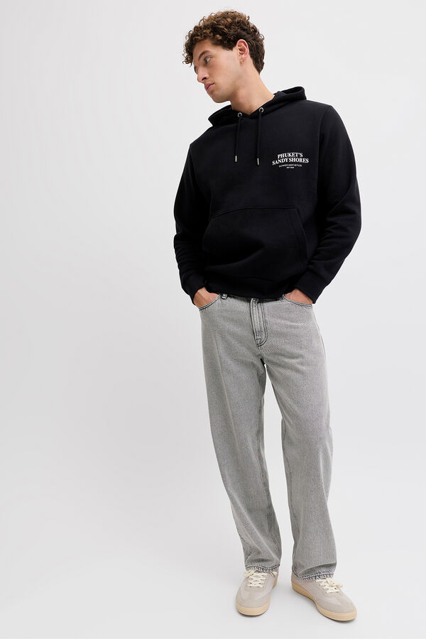 JJ REBEL Jeans loose tiro medio vaquero negro