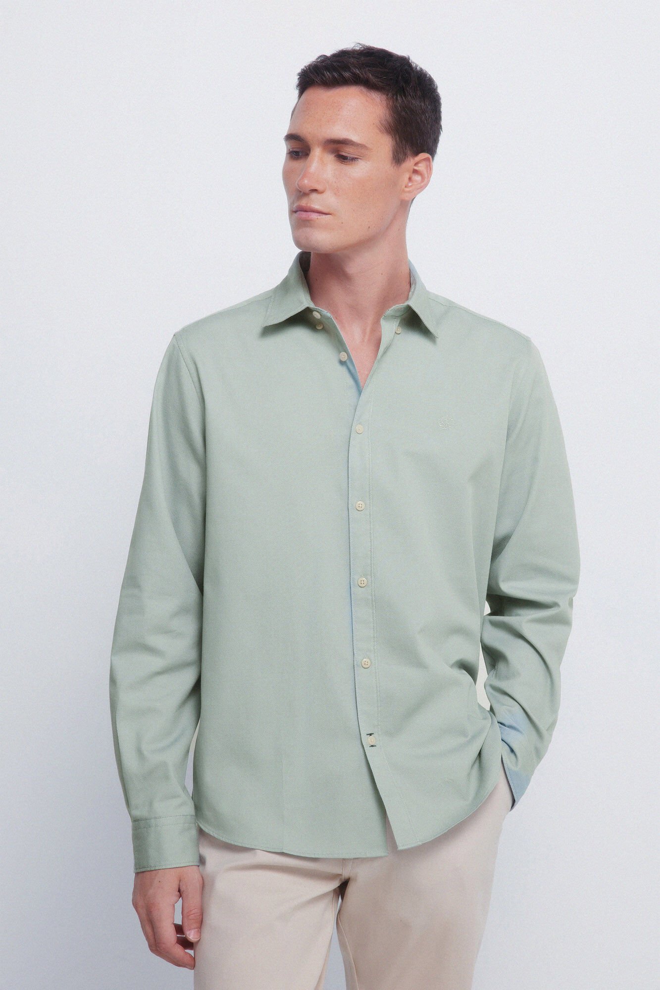 Springfield Two-tone structured shirt
