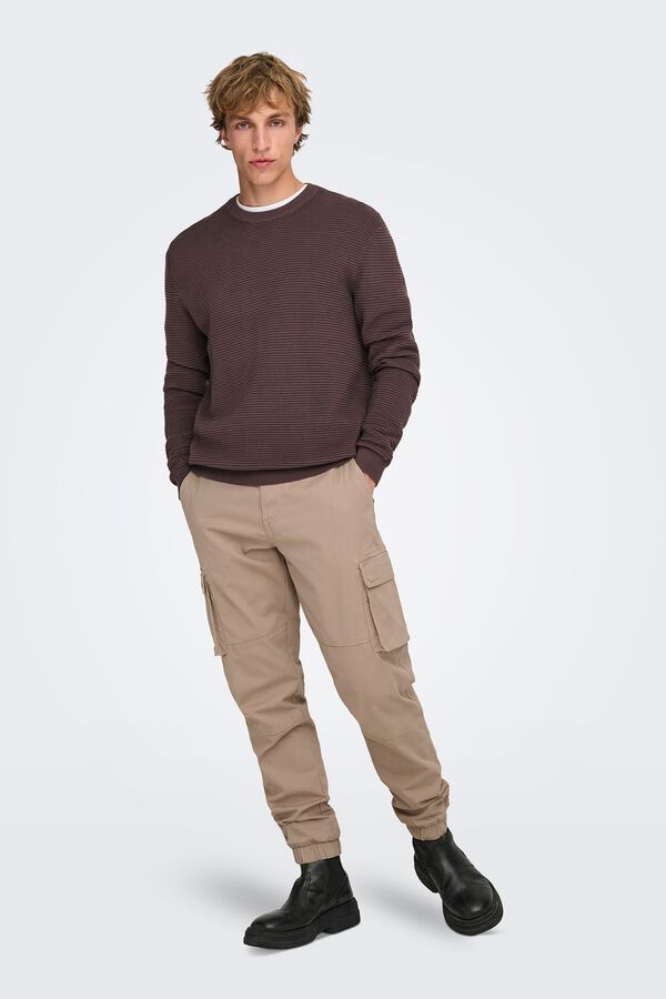 Only & Sons Cargo long trousers nude