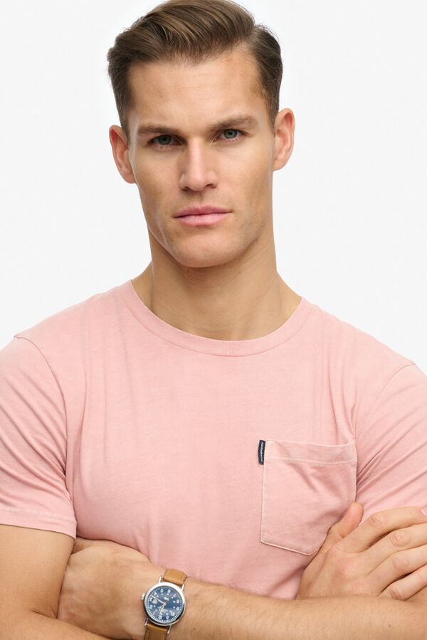 Superdry Basic short sleeve pocket T-shirt pink