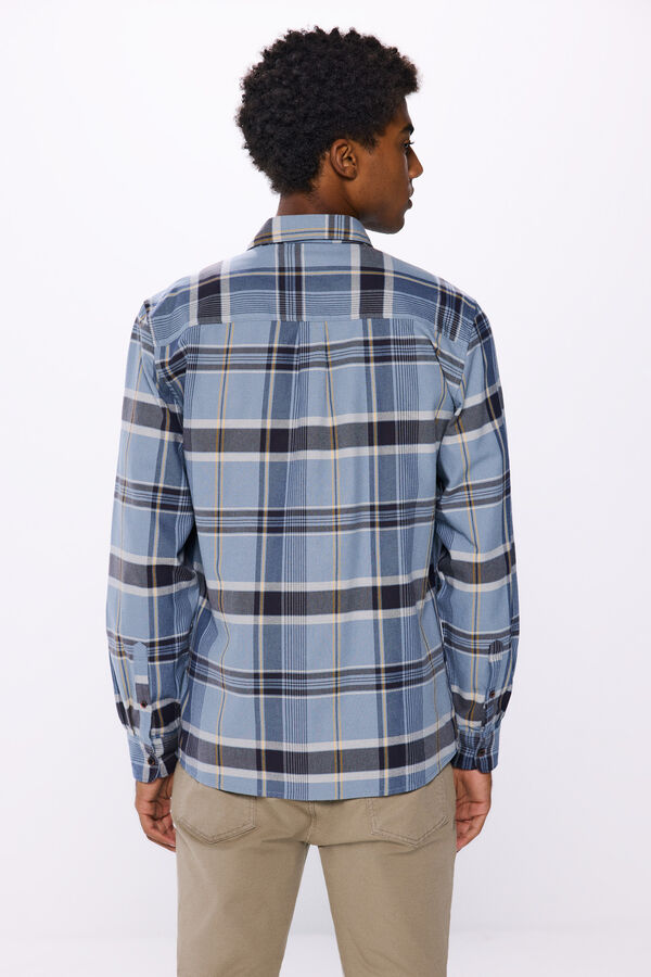 Springfield Checked shirt steel blue