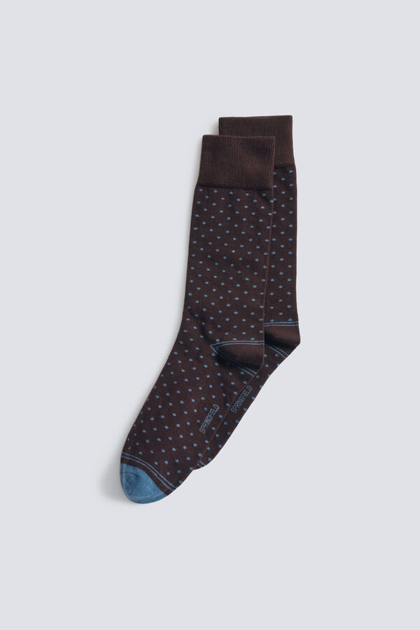 Springfield Long socks with contrasting polka-dots nude