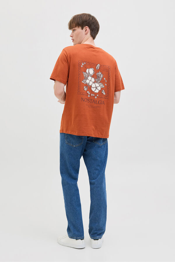 JJ REBEL T-shirt with back print Narandžasta