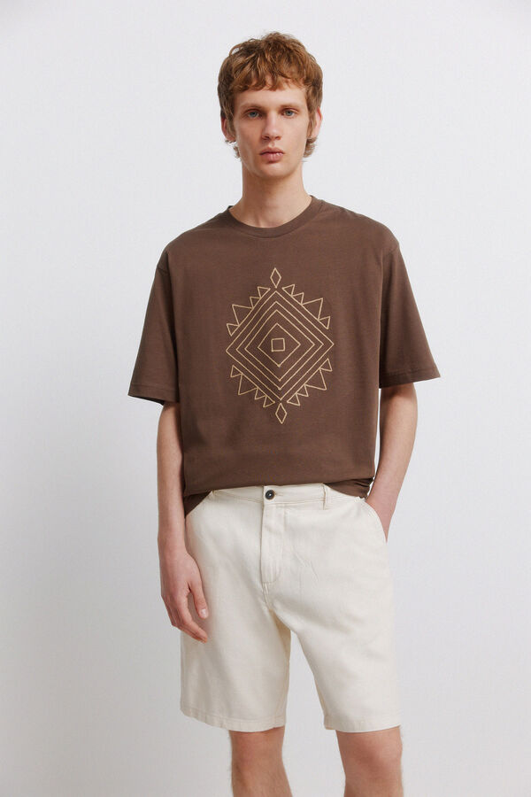 Springfield Bermude od pamuka comfort fit Bež