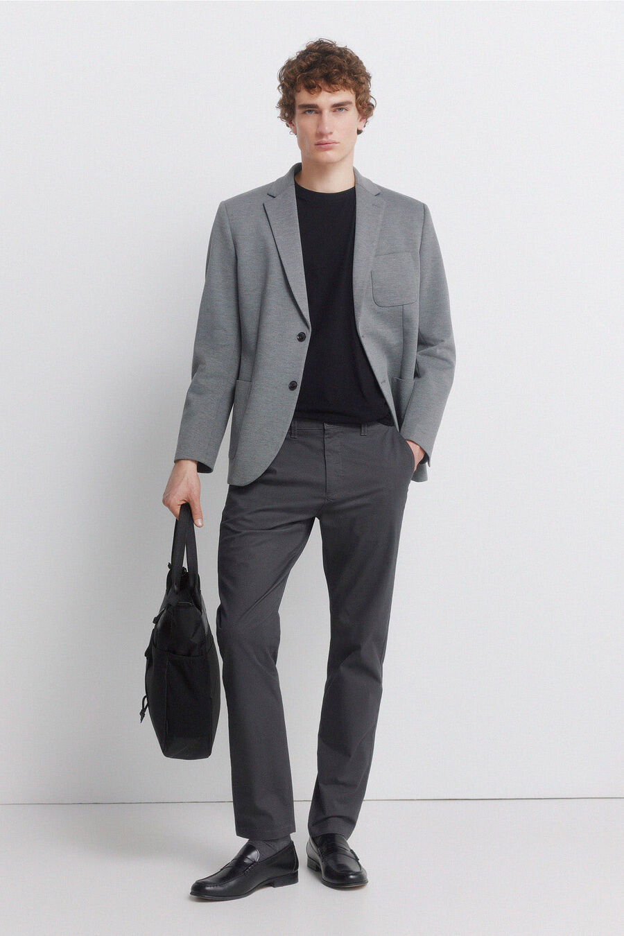 Pantalón chino microestampado slim fit