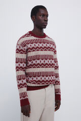 Springfield Elegantni džemper sa dijamantskim uzorkom Narandžasta