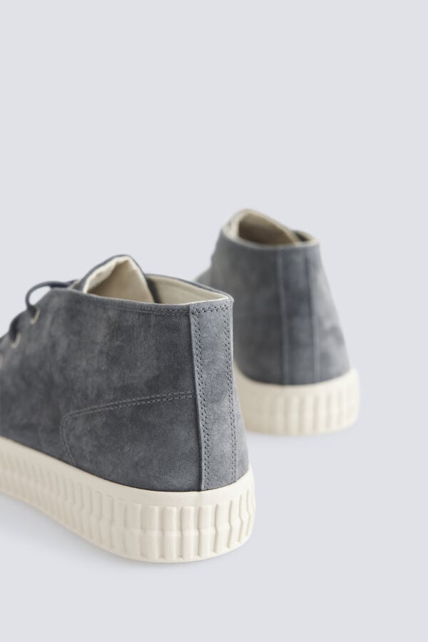 Springfield Leather lace-up ankle boot grey