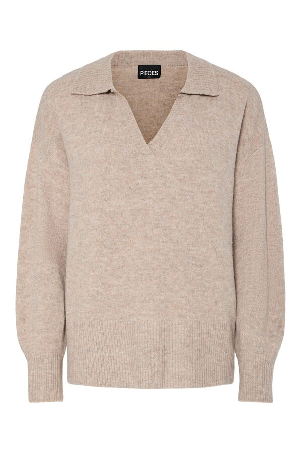 Pieces polo shirt -style jersey grey