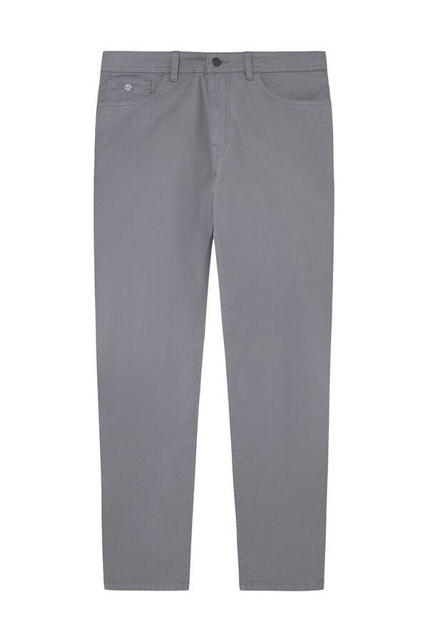 Springfield Pantalon léger couleur slim fit gris
