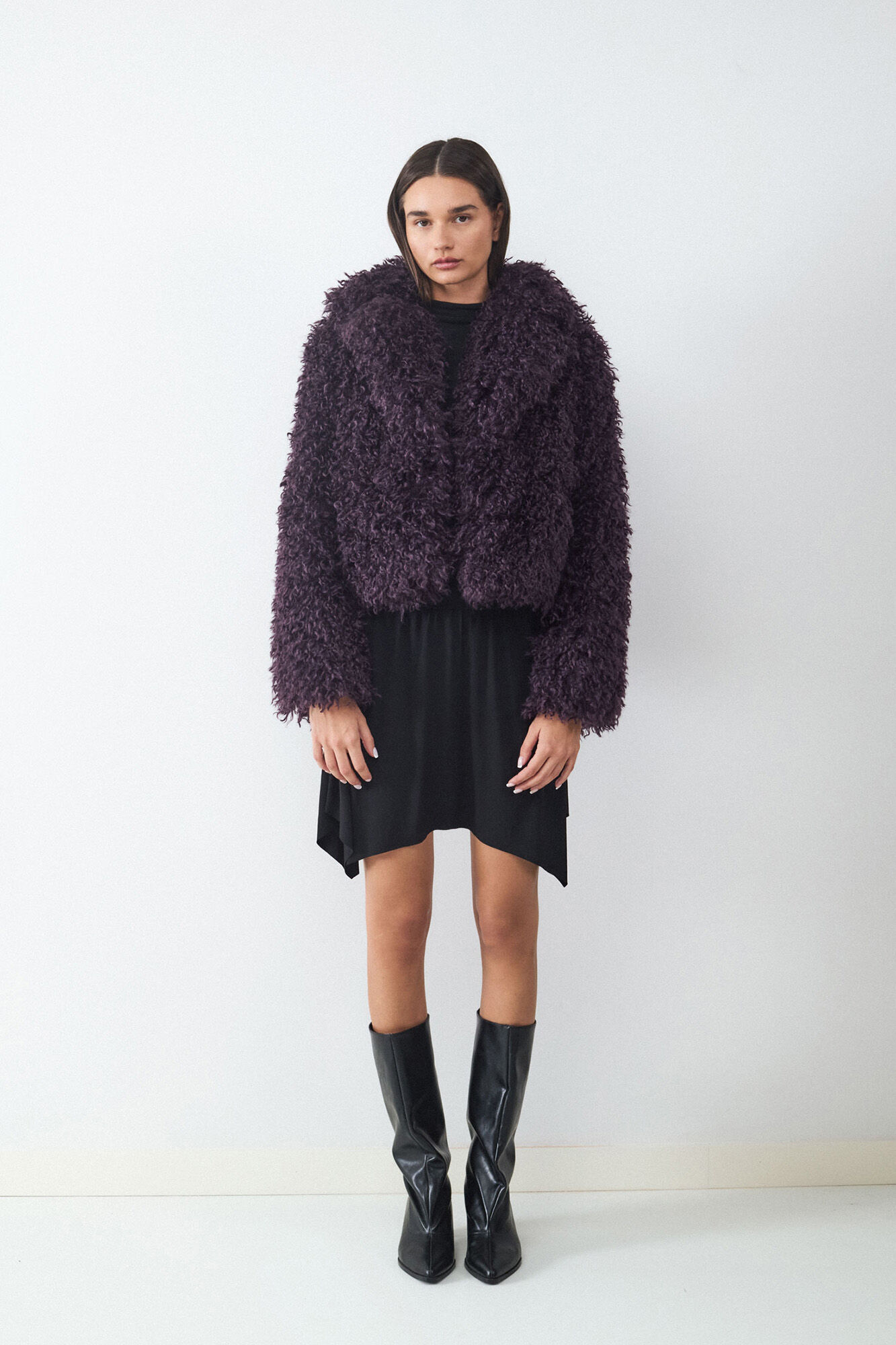 Balmohk Sobretudo efeito pele com lapela