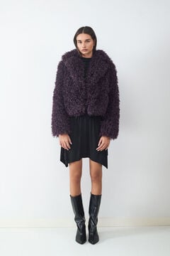 Balmohk Sobretudo efeito pele com lapela