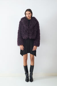 Balmohk Sobretudo efeito pele com lapela