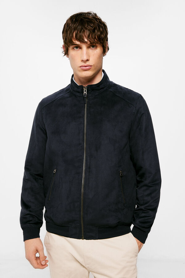 Springfield Faux suede jacket navy