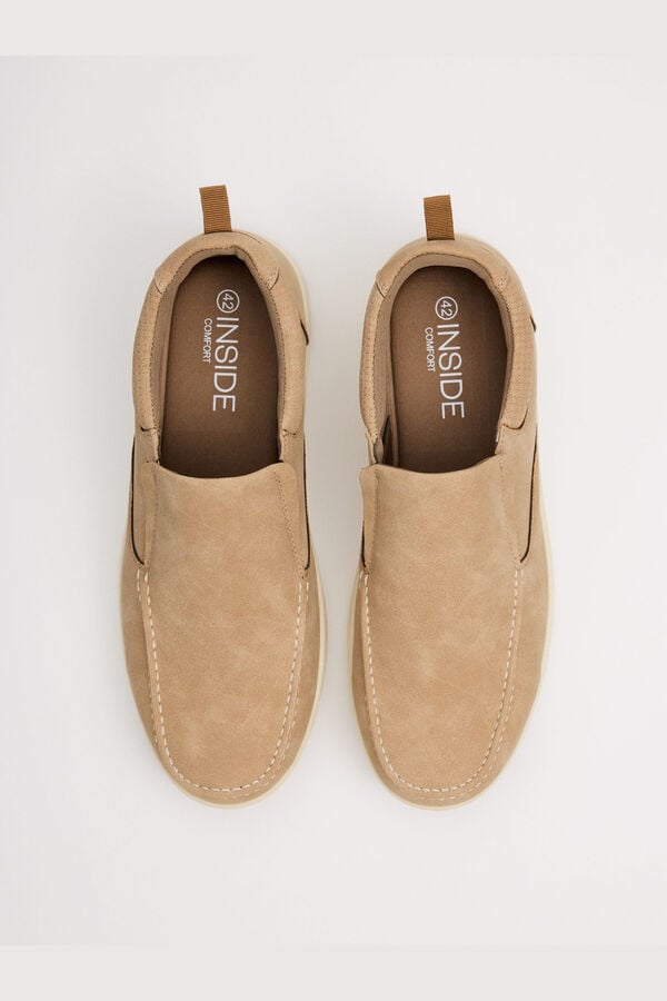 Inside Mocasines efecto piel mate beige