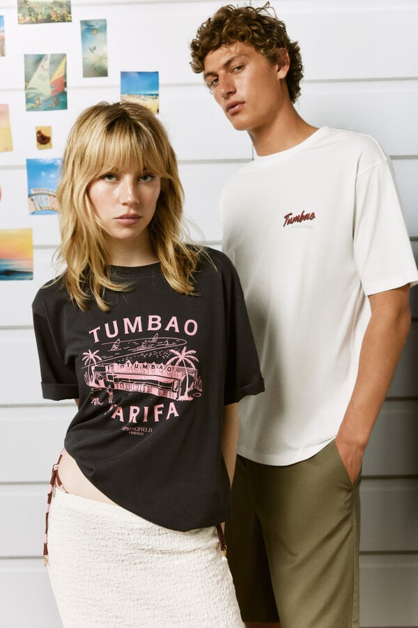 Springfield Camiseta chiringuito "el tumbao" gris