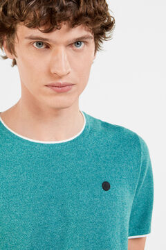 Springfield Short-sleeved jumper with texture green water