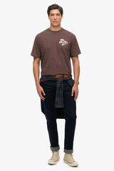 Superdry Camiseta oversized marr&oacute;n