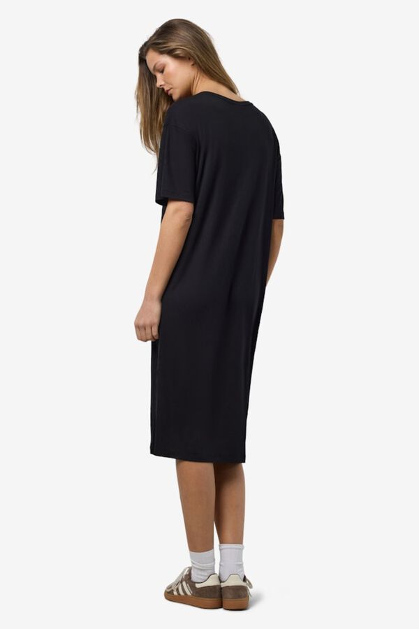 Noisy May Short sleeve T-shirt style midi dress white