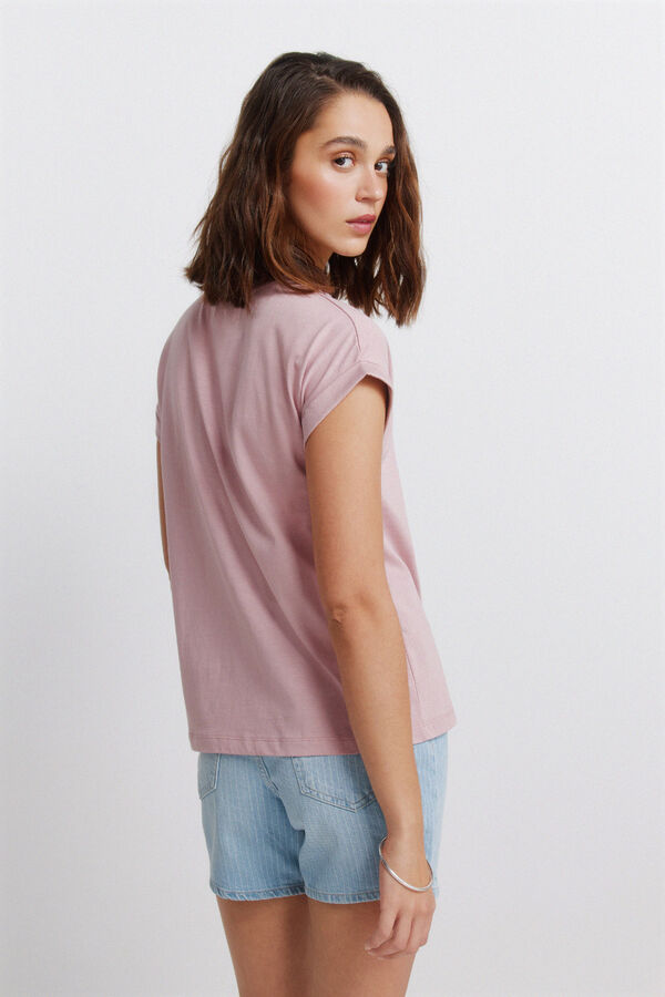 Springfield Majica kratkih rukava bez rukava sa cvetnim dezenom Roze