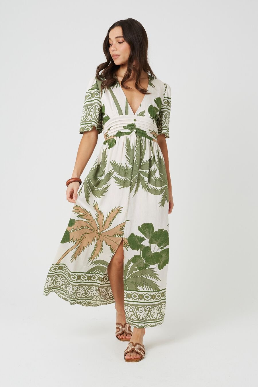 Vestido largo estampado