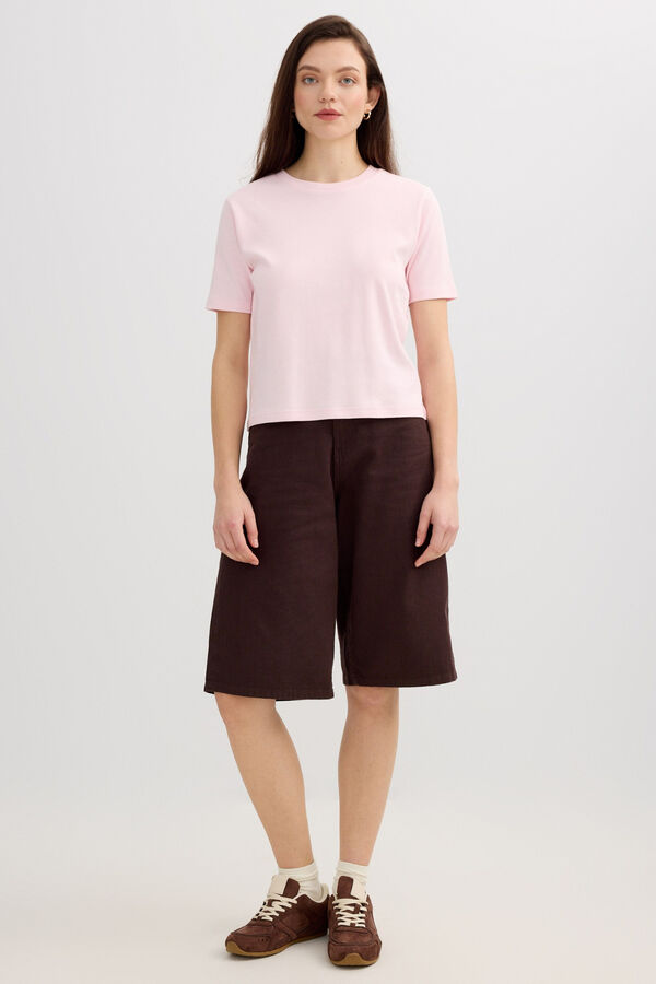 Inside Plain Regular Fit T-shirt pink