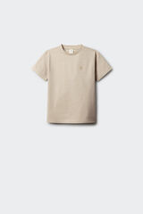 Springfield Kids Dečija mikroprugasta majica kratkih rukava Bež