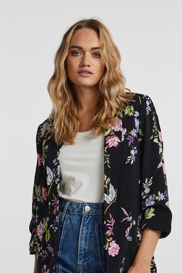 Pieces Blazer con mangas 3/4 negro