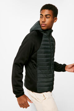 Springfield Combined hooded quilted jacket blue