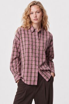 Pieces Camisa de quadrados em algod&atilde;o