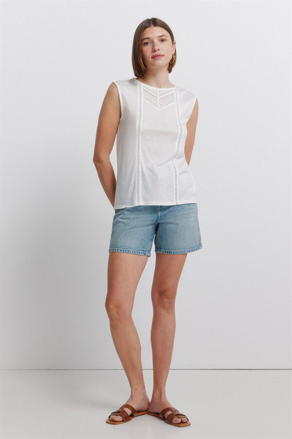 Springfield Crochet vest top printed