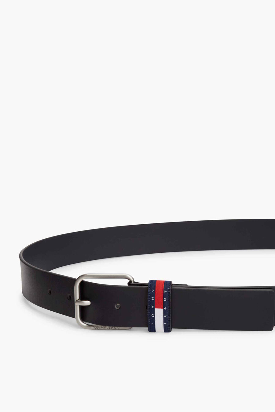 Cinturón Tommy Jeans azul marino con hebilla metálica