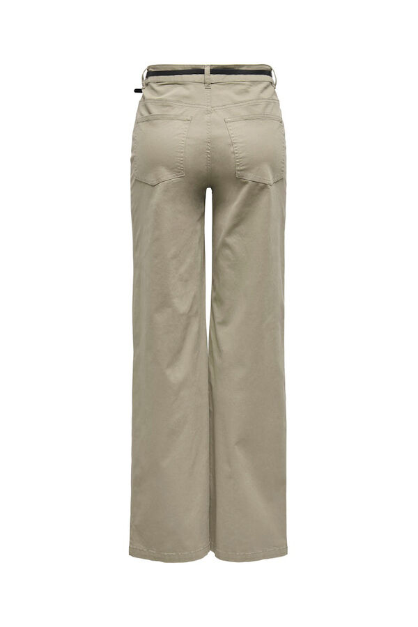 Only Weit geschnittene Hose mit G&uuml;rtel  mit Print