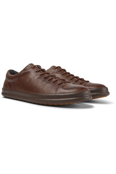 Springfield Brown leather sneakers camel