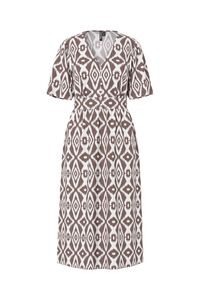 Pieces Vestido midi de manga corta estampado