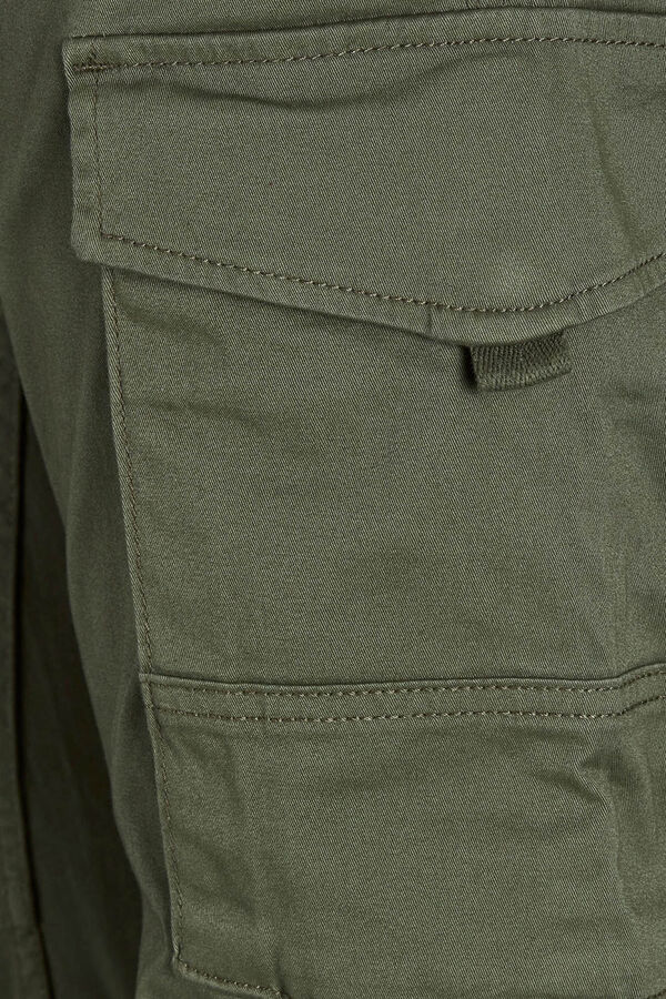 Springfield Pantalon cargo bajo elastico verde