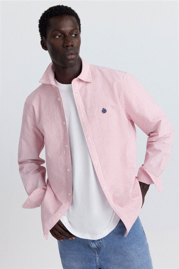 Springfield Chemise oxford &agrave; rayures rouge