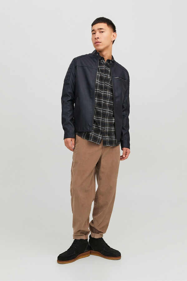 Jack & Jones Faux leather jacket black