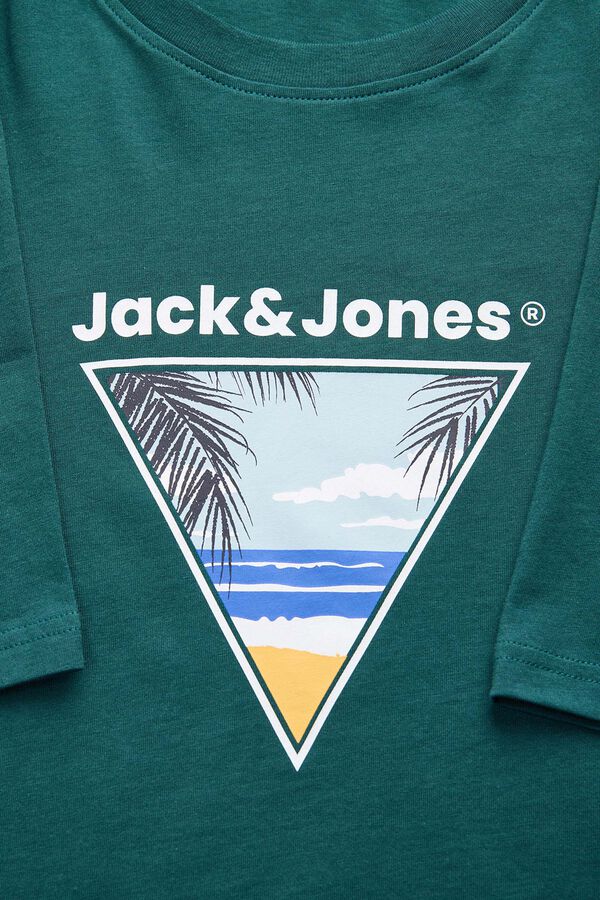 Jack & Jones Camiseta manga corta de algod&oacute;n verde