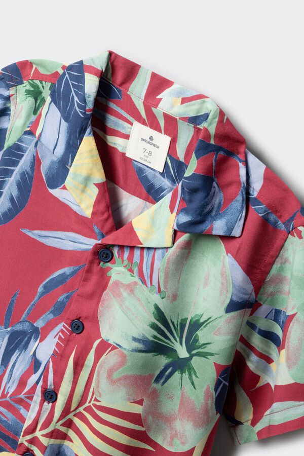 Springfield Kids Camisa manga corta flores ni&ntilde;o rojo