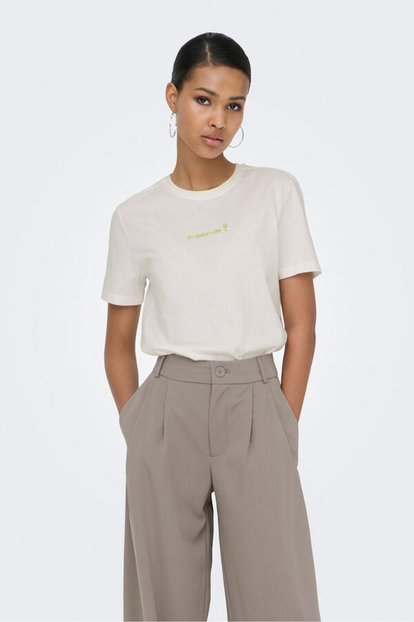 Only Front text T-shirt white