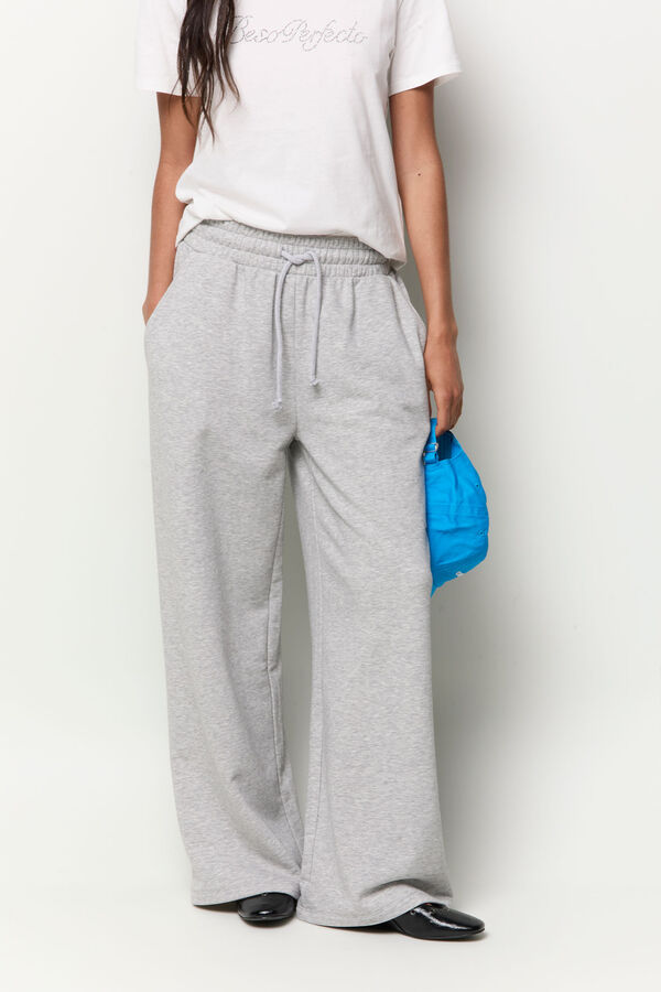 Balmohk Pantal&oacute;n jogger wide leg gris