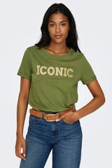 Springfield short sleeve T-shirt with front drawing staklo-zelena