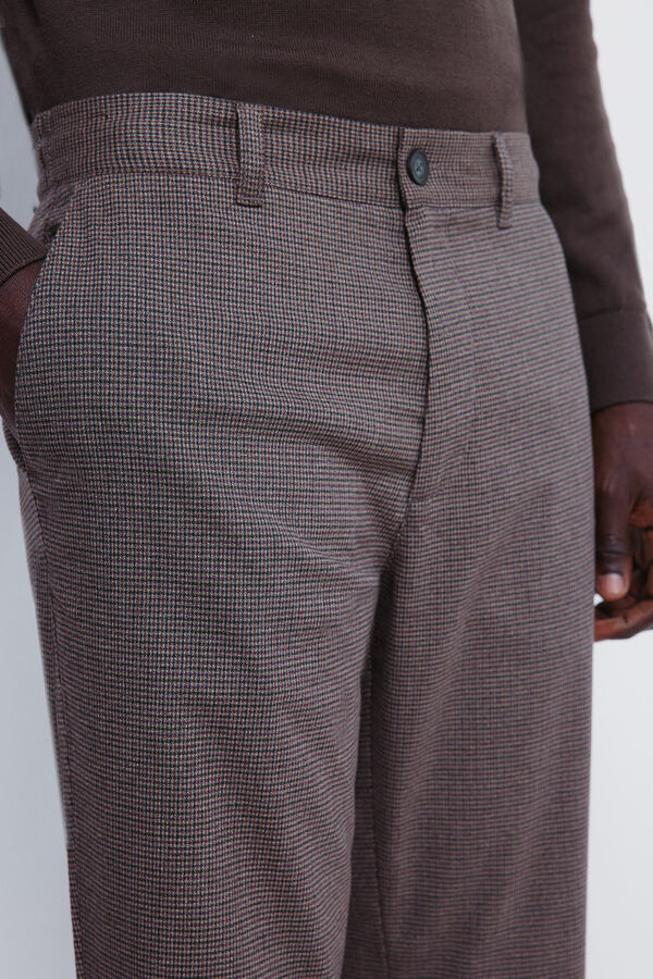 Springfield Slim fit, structured trouser nude
