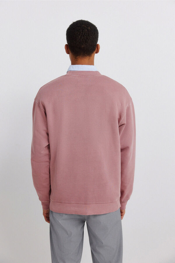 Springfield Sudadera tinte en prenda rosa